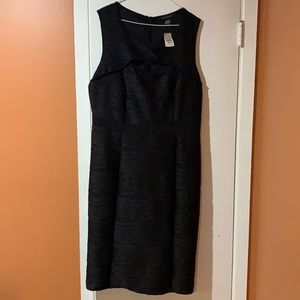 Ashley Stewart Peekaboo Sheath Dress Black